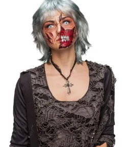 Grå Zombie paryk