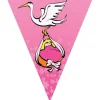 Guirlande med stork, pige