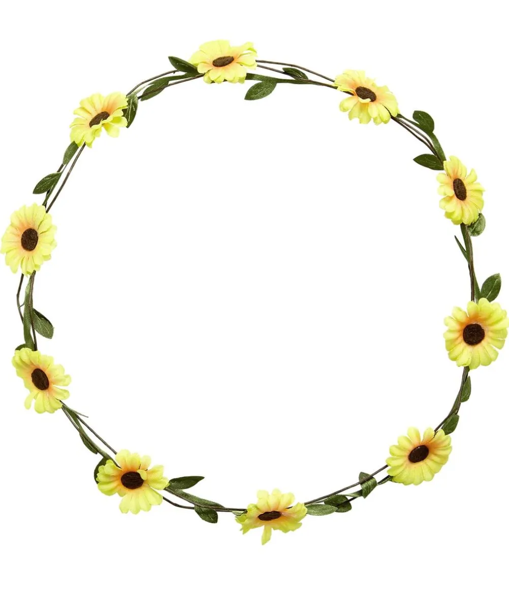 Gul blomsterkrans