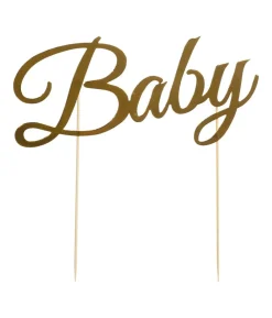 Guld Baby kagepynt