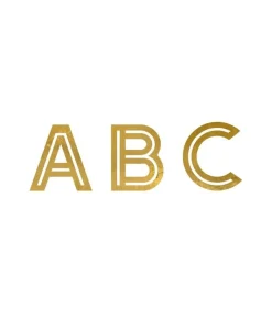 Guld bogstav stickers