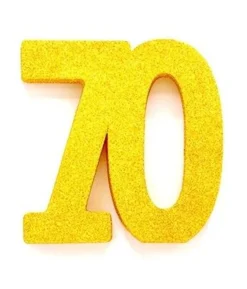 Guld borddekoration 70