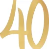 Guld deko tal, 40 år