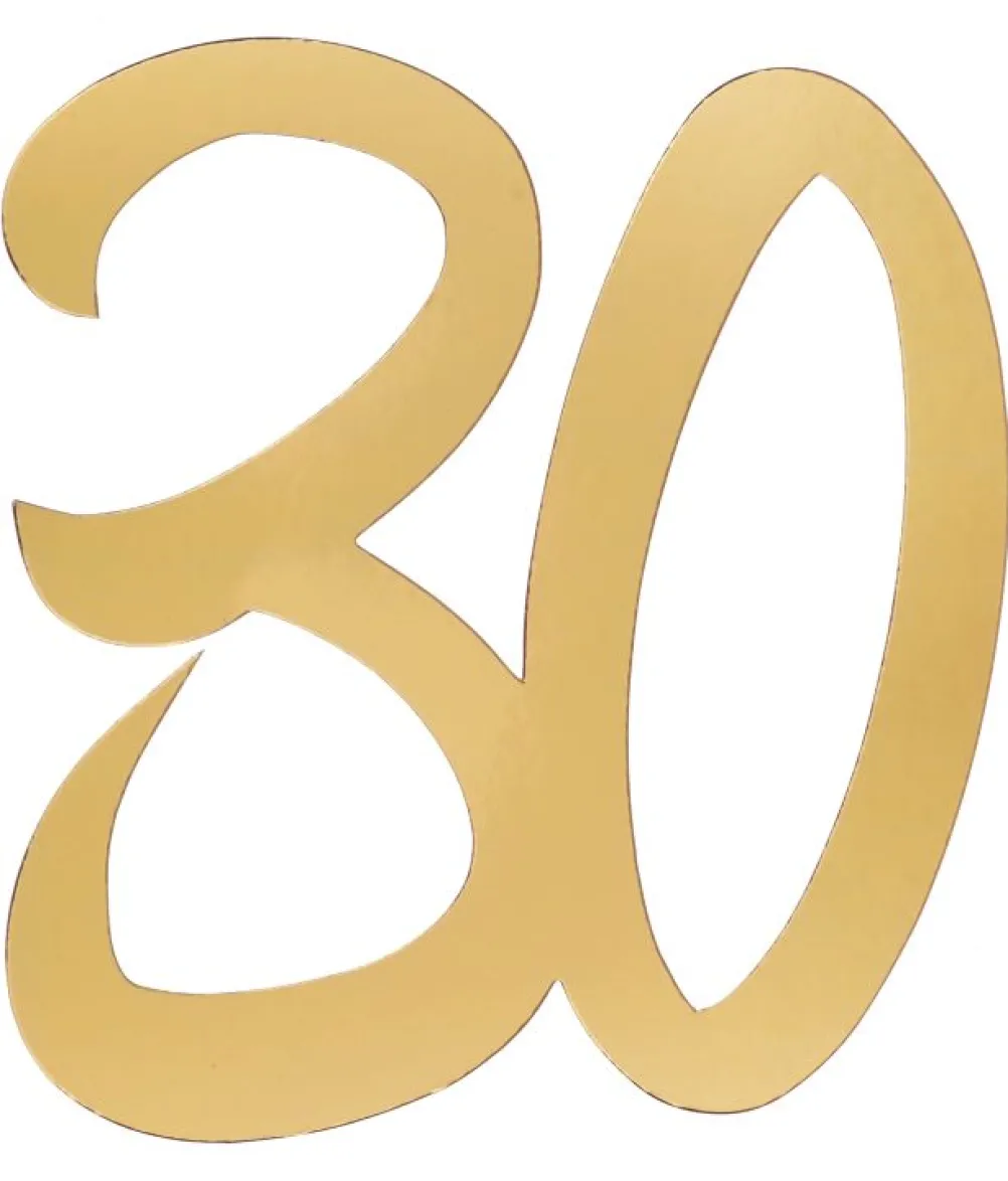 Guld deko tal, 30 år