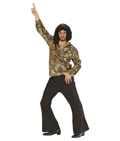 Guld disko skjorte
