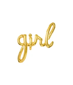 Guld folieballon Girl