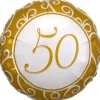 Guld folieballon med 50, 43 cm