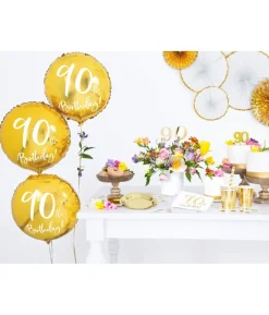 Guld folieballon 90 år