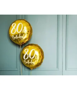 Guld folieballon 80 år