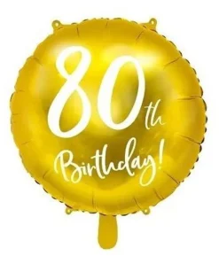 Guld folieballon 80 år