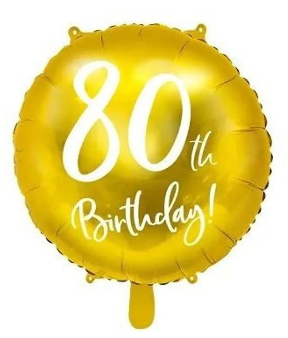 Guld folieballon 80 år