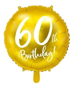 Guld folieballon 60 år