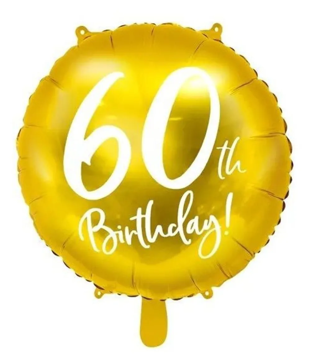 Guld folieballon 60 år