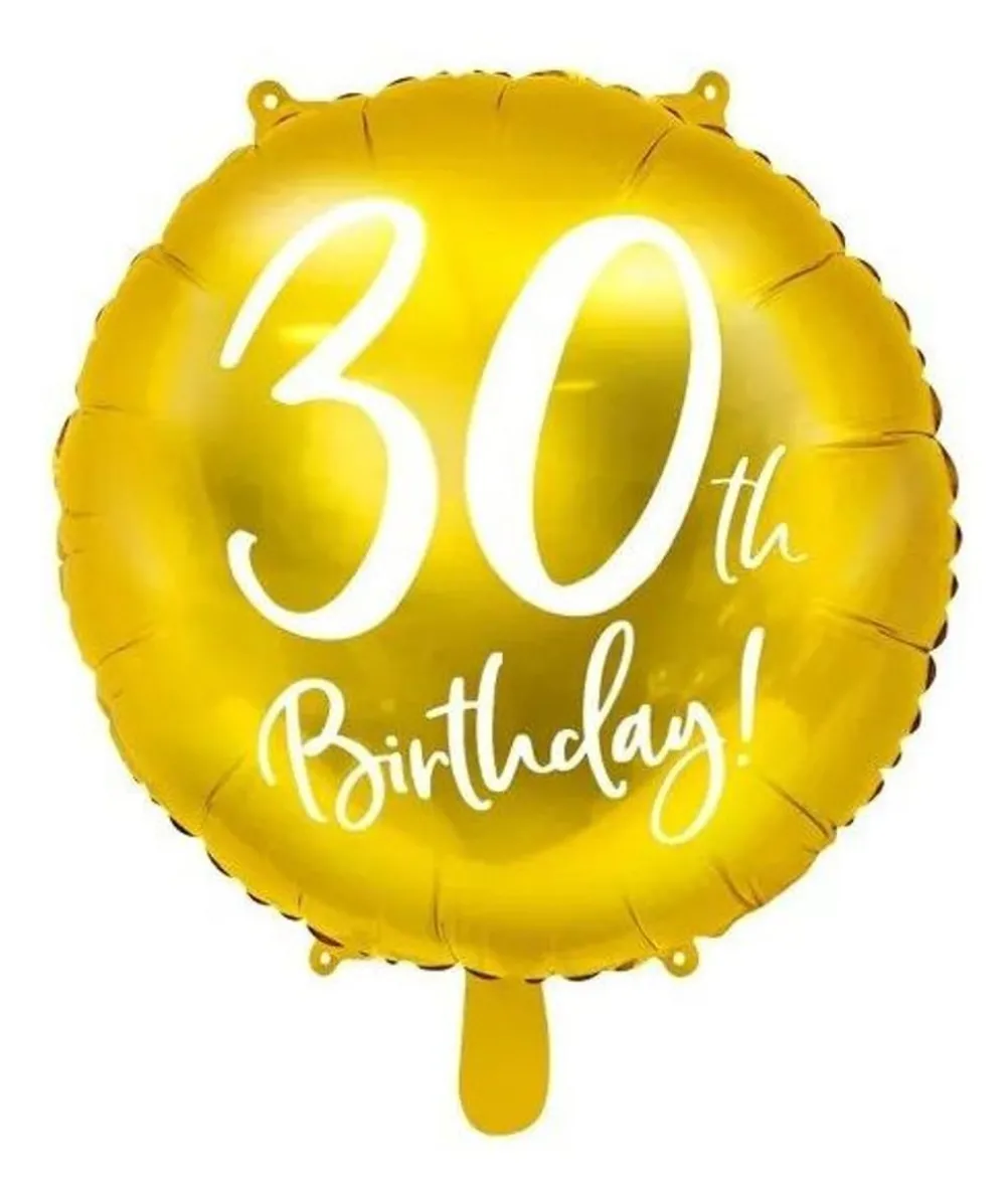 Guld folieballon 30 år