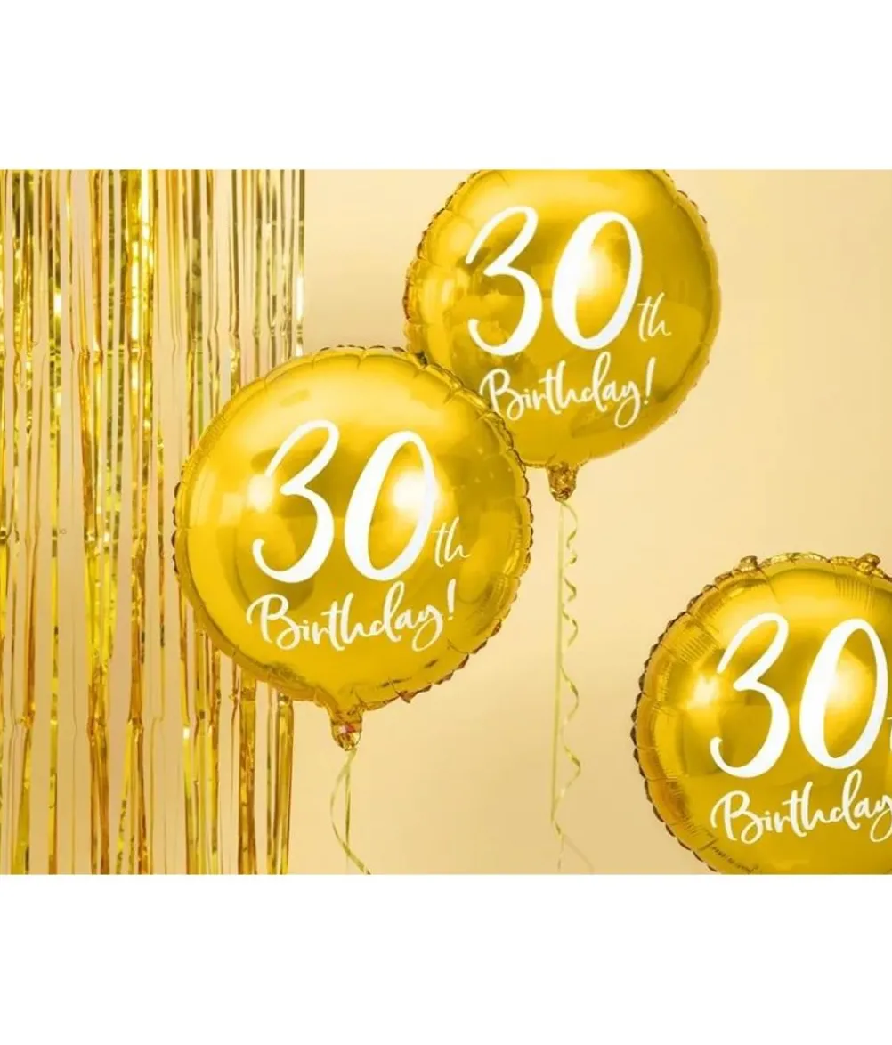 Guld folieballon 30 år