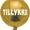 Guld folieballon Tillykke