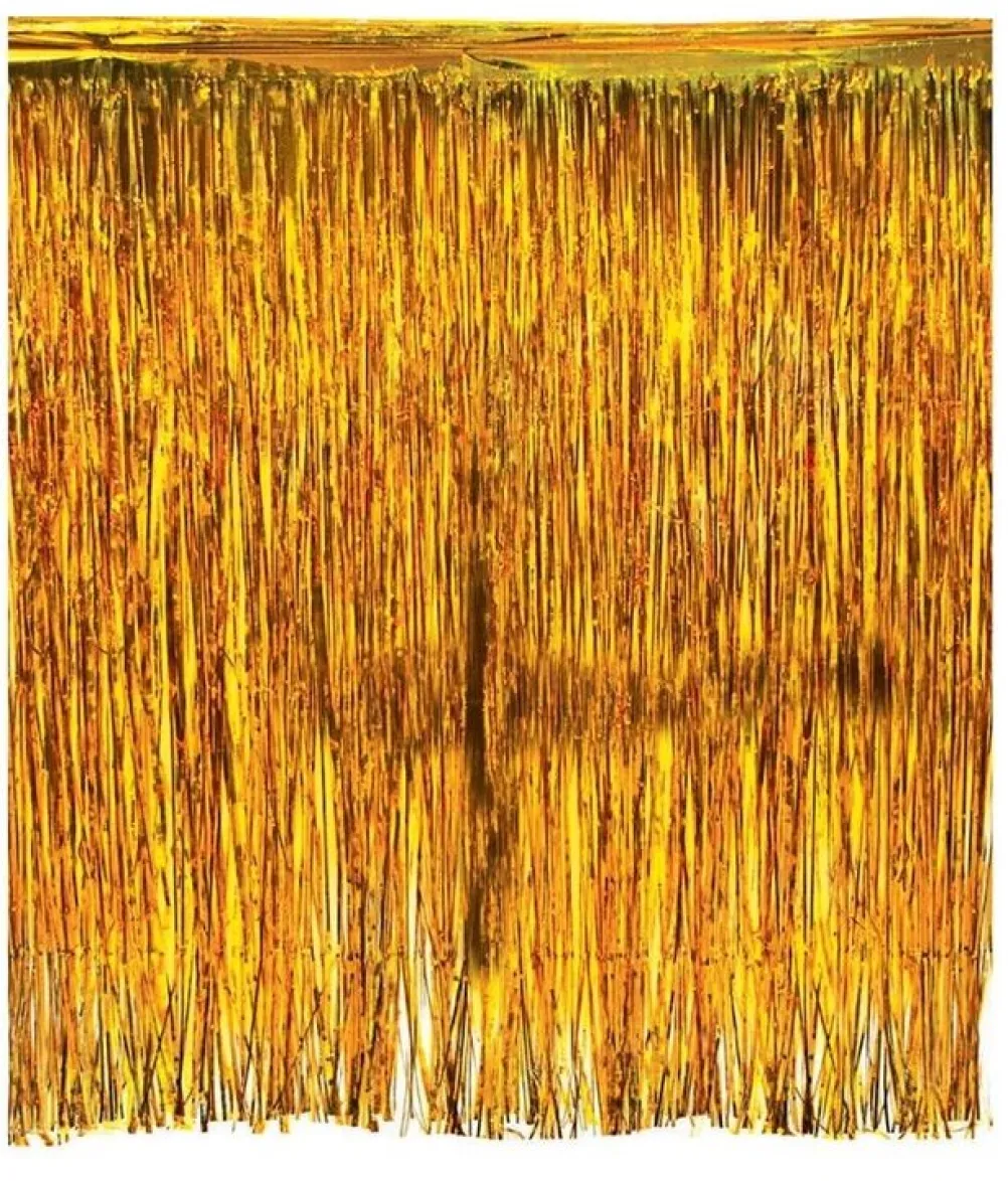Guld folie gardin, 3 m