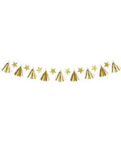 Guld frynse og stjerne guirlande