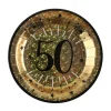 Guld glimmer paptallerken, 50 år