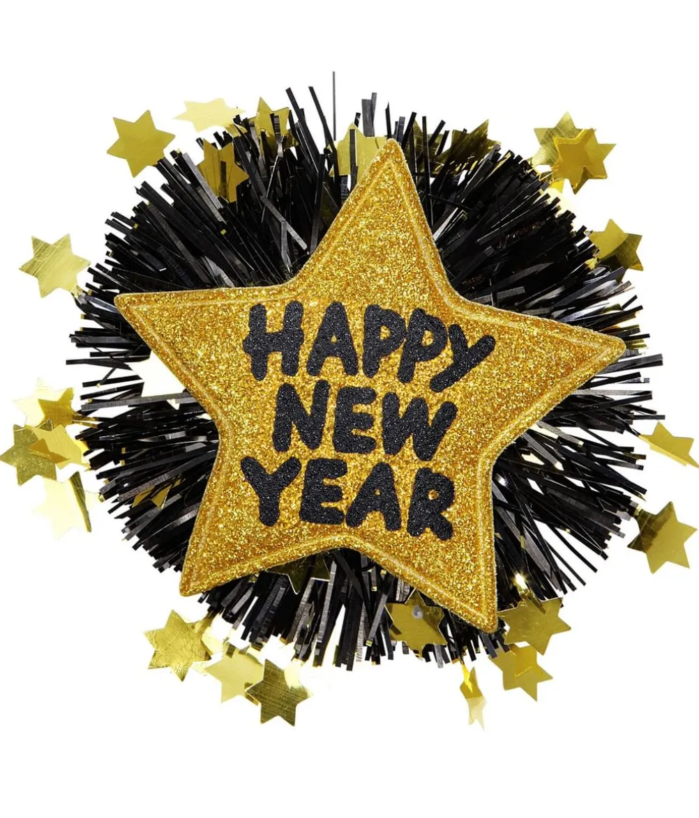 Guld Happy New Year broche