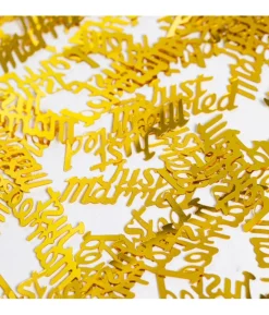 Guld Just Married konfetti