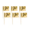 Guld kageflag, 50 stk