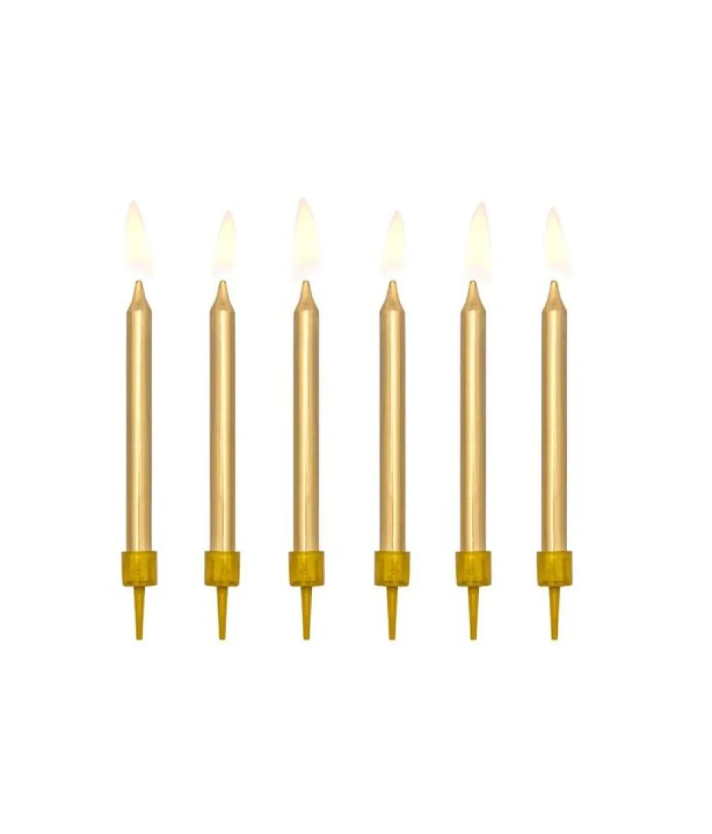 Guld kagelys, 6 cm