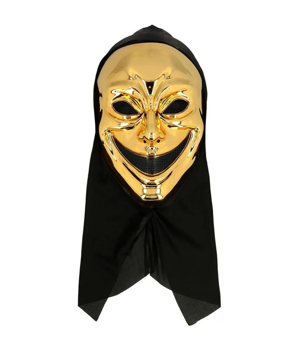 Guld maske med hætte