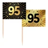 Guld og sort kageflag 95, 50 stk