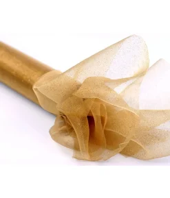 Guld organza med glimmer