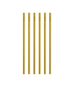 Guld papirsugerør, 20 stk.