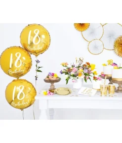 Guld paptallerkner, 18 cm