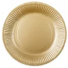 Guld paptallerkner, 23cm 8 stk