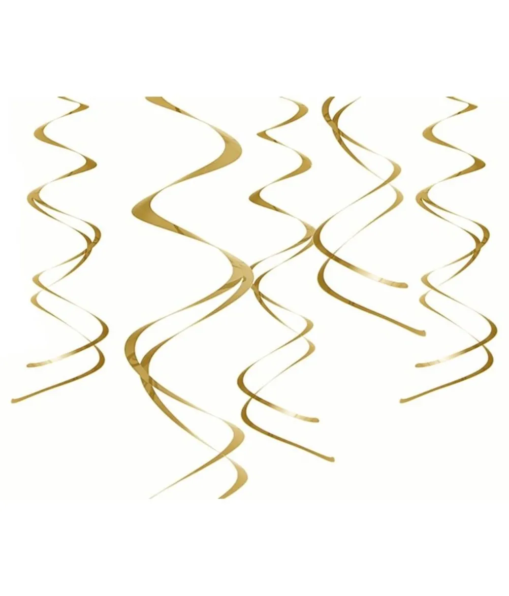 Guld spiraler, 5 stk