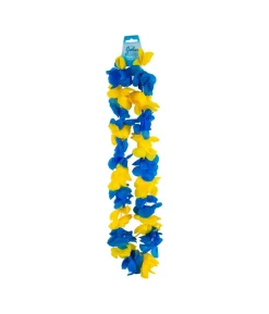 Gul og blå hawaiikrans