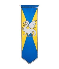Gul og blå middelalder banner
