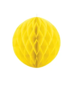 Gul papirvæv kugle, 40 cm