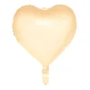 Gul pastel hjerte folieballon, 46 cm