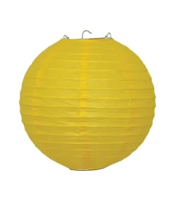 Gul rispapirlampeskærm, 25 cm