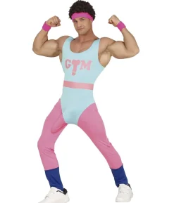 Gymnastik dragt kostume, lyseblå og pink