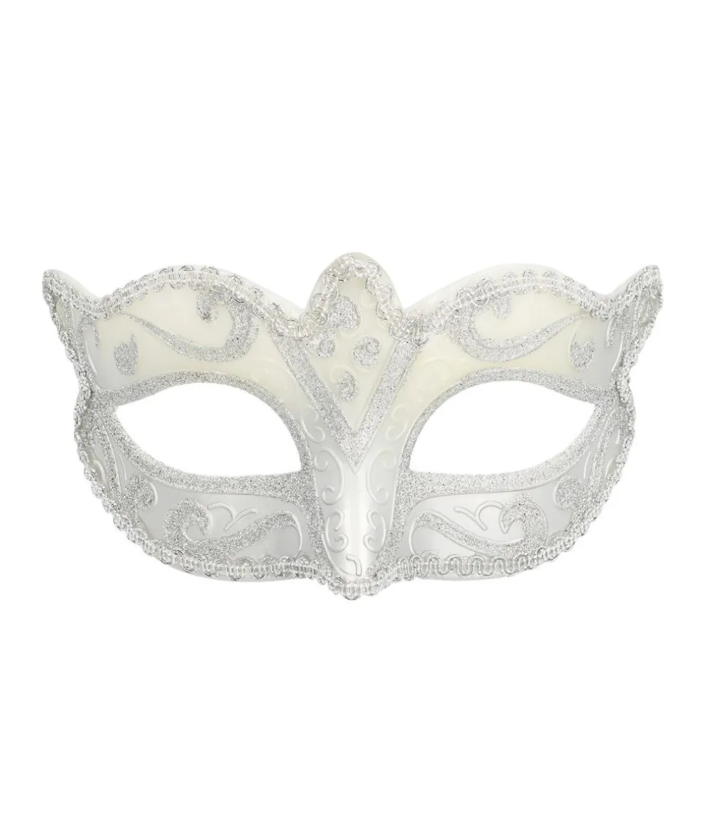 Halvmaske Venice Felina, sølv