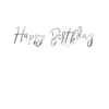 Happy birthday banner sølv