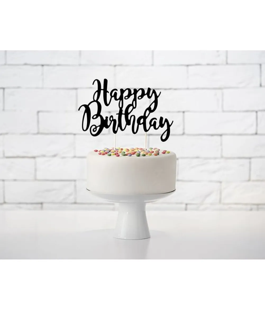 Happy Birthday kagepynt, sort
