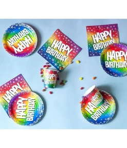 Happy Birthday paptallerkner, 18 cm
