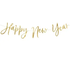 Happy New Year guirlande guld