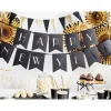 Happy New Year guirlande, sort og guld