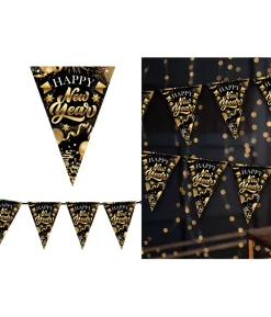 Happy New Year vimpelguirlande, 3 m