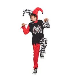 Harlekin skelet kostume