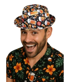 Hat med ølglas