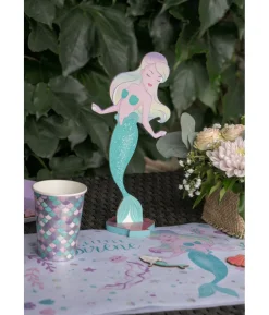 Havfrue bordfigur med fod, 27 cm